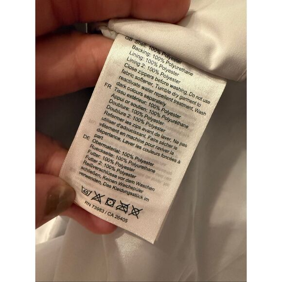 Helly Hansen White Aden Waterproof Insulated Hooded Long Rain Jacket Medium - Picture 4 of 6